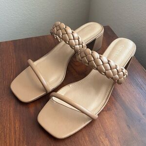 Sincerely Jules Tan Braided Heels